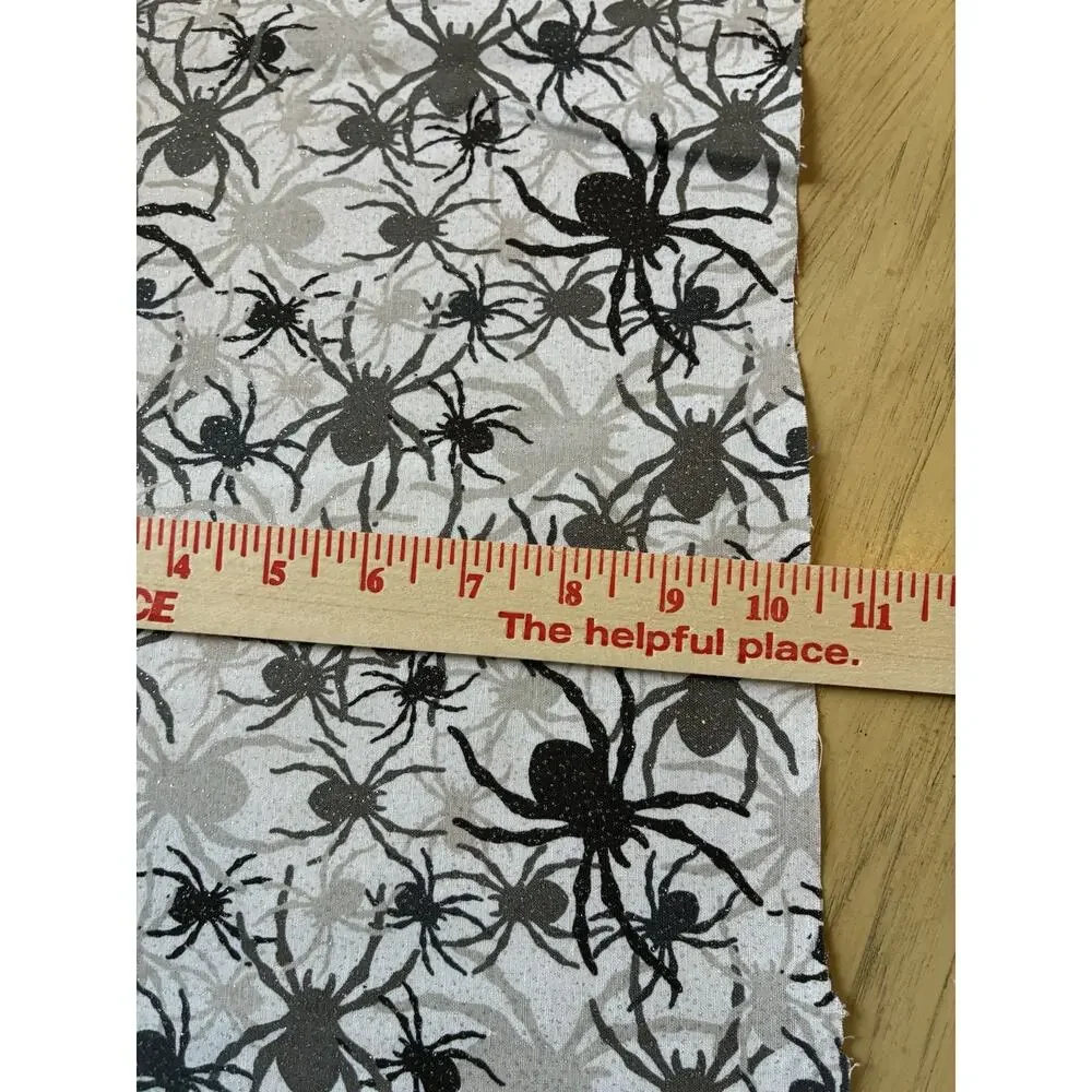 Lot 12 Halloween Cotton Fabric Destash Prints Cats Bats Ghosts Snoopy 42”x10”
